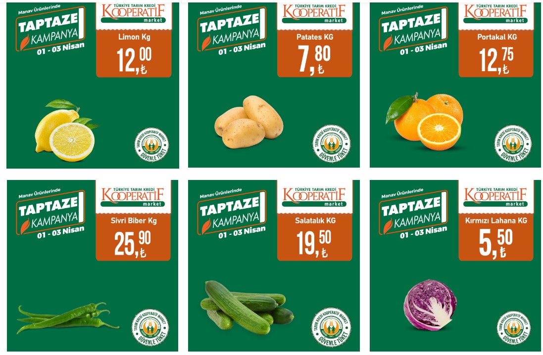 Tarım Kredi Kooperatifi Nisan ayına bomba gibi giriyor! İşte 25 Mart-9 Nisan arası aktüel ürünler kataloğu