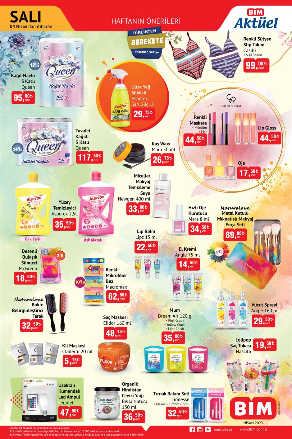 BİM de indirim fırtınası esiyor! BİM’de yoğurt 99,50 TL’ye, tost peyniri 139 TL’ye, yüzey temizleyici 35,50 TL’ye düştü!