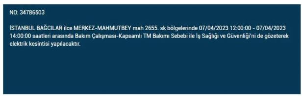 İstanbullular hemen bakın! Yarın İstanbul elektrik kesintisi olacak mı? 7 Nisan 2023 elektrik kesintisi olacak ilçeler!