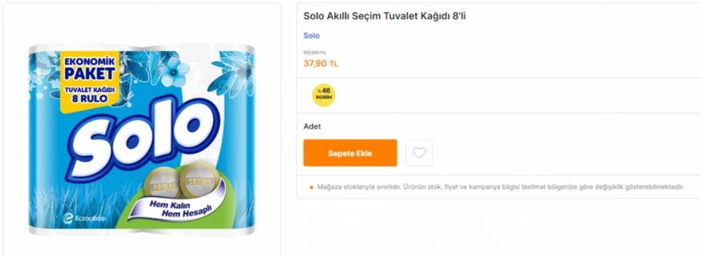 Migros yine yaptı yapacağını! 8 li tuvalet kağıdı 37 TL den satışta! yetişen alır