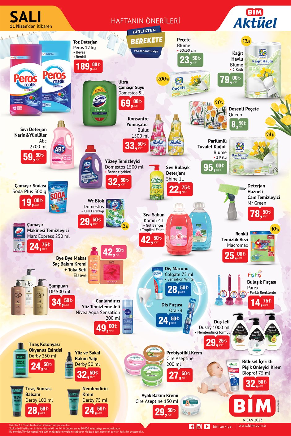 BİM’de ev kadınlarına özel muhteşem indirimler! Toz deterjan 190 TL, çamaşır suyu 70 TL, yumuşatıcı 33,50 TL...