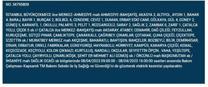 İstanbullular hemen bakın! Yarın İstanbul elektrik kesintisi olacak mı? 8 Nisan 2023 elektrik kesintisi olacak ilçeler!