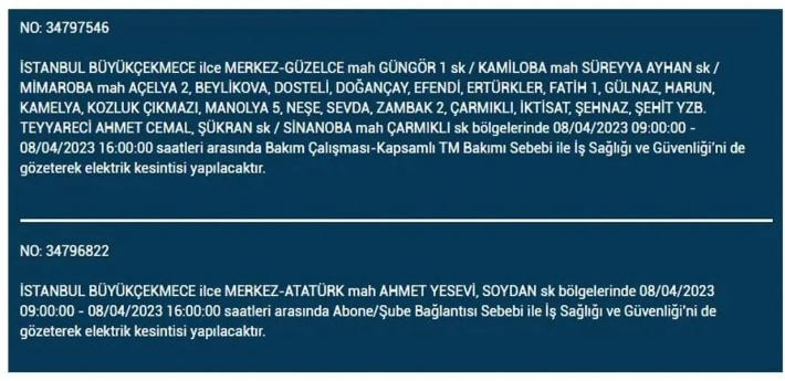 İstanbullular hemen bakın! Yarın İstanbul elektrik kesintisi olacak mı? 8 Nisan 2023 elektrik kesintisi olacak ilçeler!