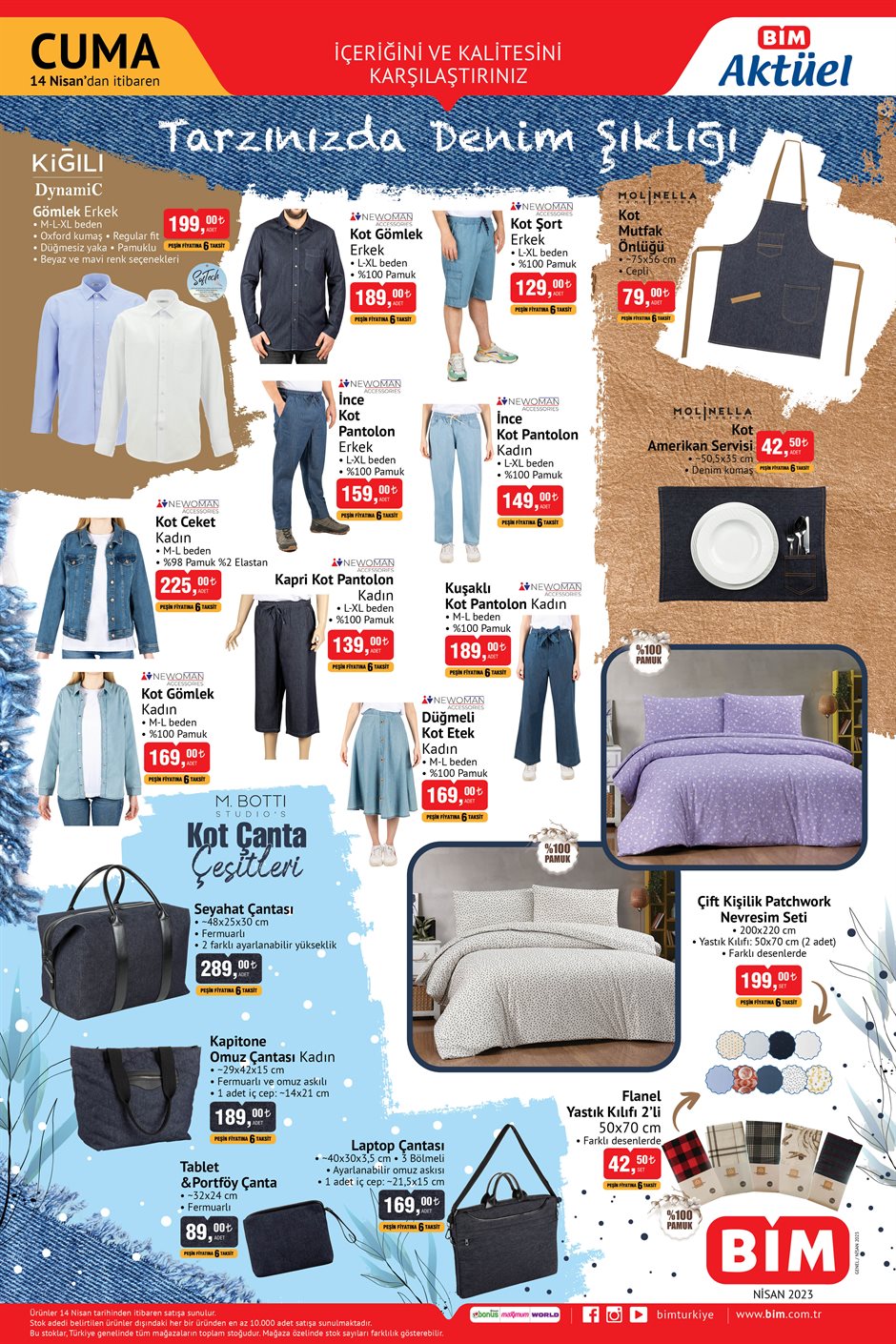 BİM’de yüzlerce indirim bir güne sığdı! Kadın omuz çantası 190 TL’ye, 2’li yastık kılıfı 42,50 TL’ye düştü!