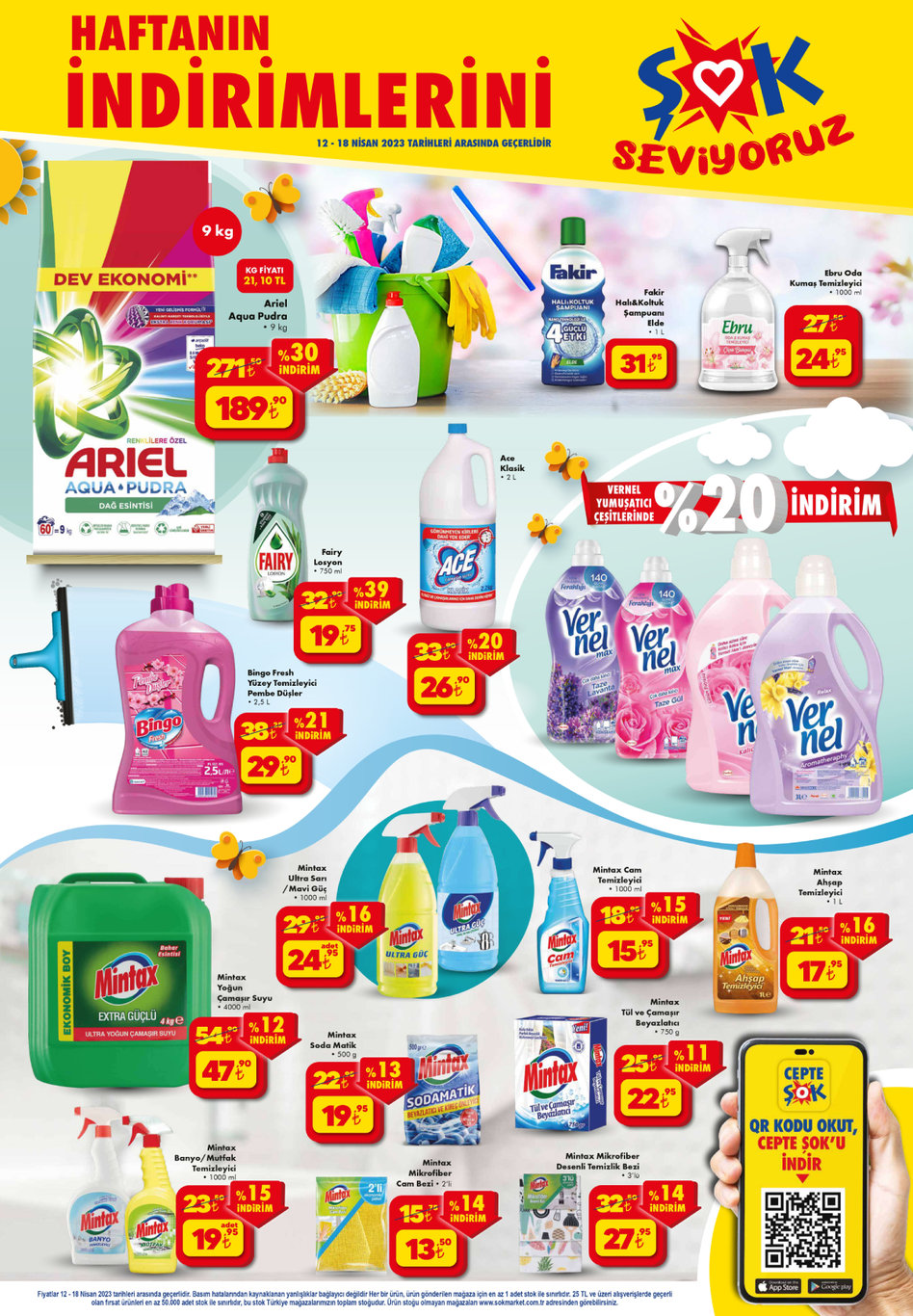 ŞOK’ta ev kadınlarına özel dev indirimler! Elektrikli süpürge 1250 TL, spim mop 120 TL, 2’li banyo havlusu 100 TL...