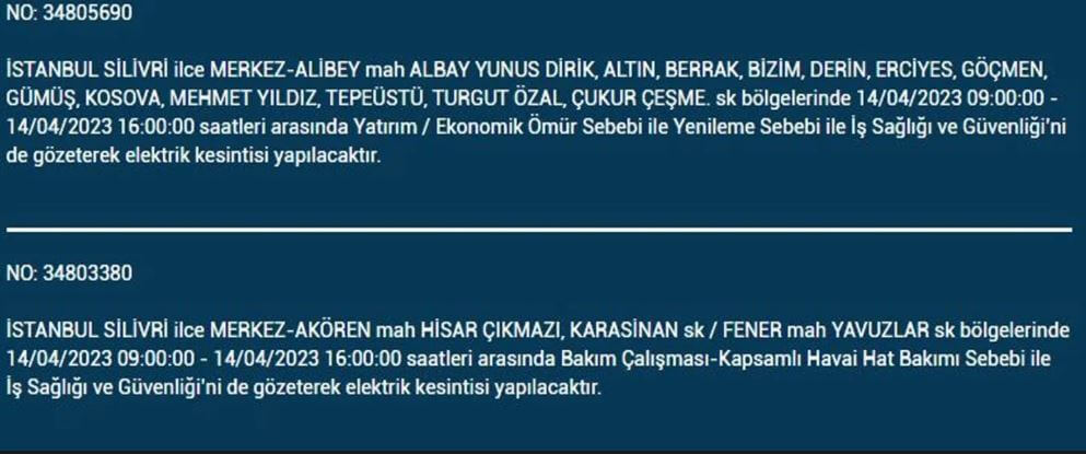 İstanbullular bakın! Yarın İstanbul elektrik kesintisi olacak mı? 14 Nisan 2023 elektrik kesintisi olacak ilçeler!