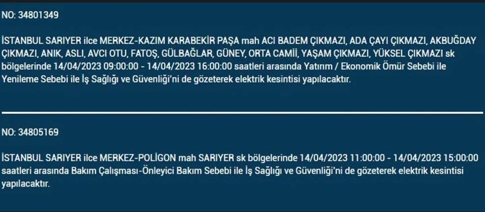 İstanbullular bakın! Yarın İstanbul elektrik kesintisi olacak mı? 14 Nisan 2023 elektrik kesintisi olacak ilçeler!