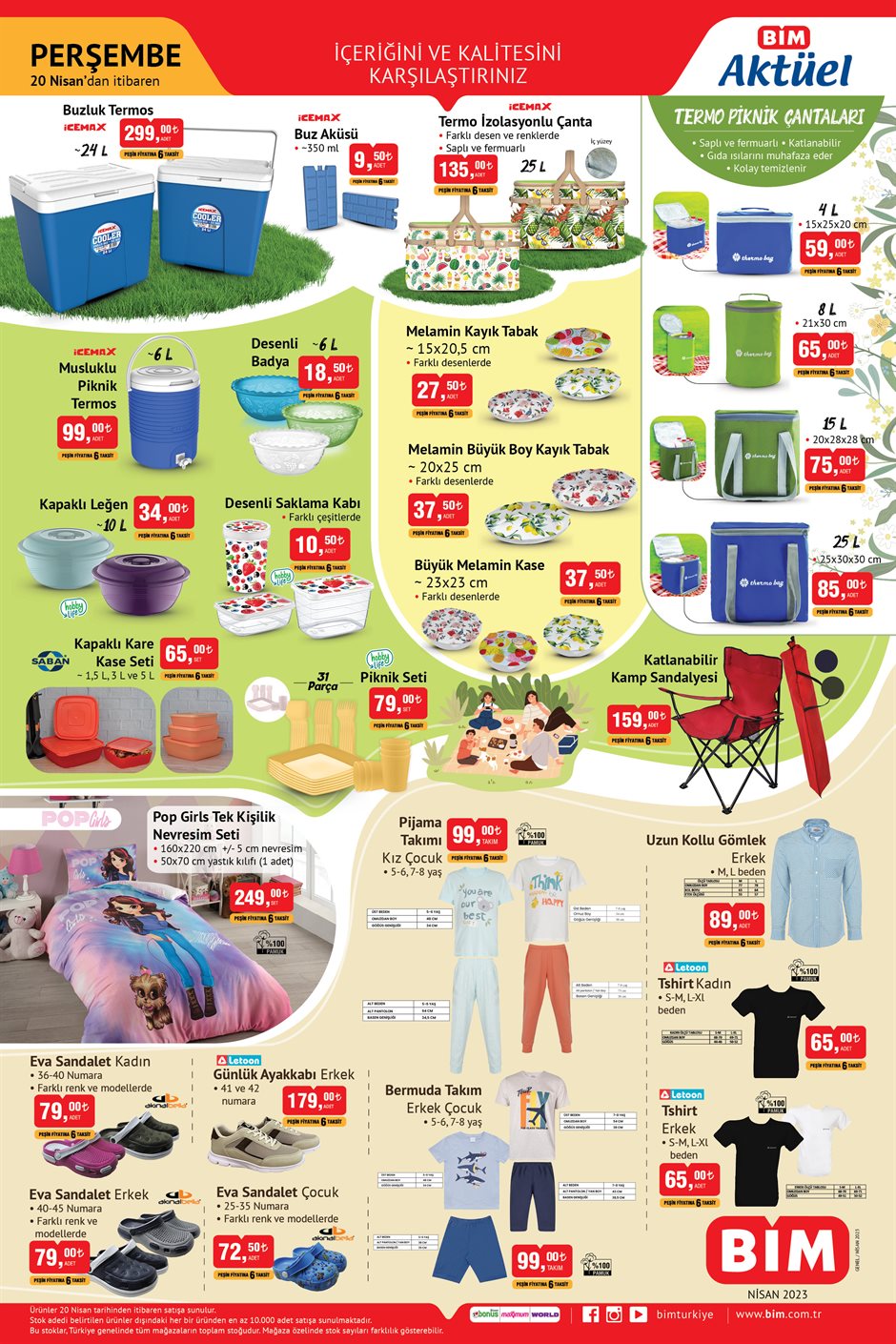 BİM’de yüzlerce indirim bir güne sığdı! Buzluk termos 300 TL, termo izolasyonlu çanta 135 TL,kayık tabak 27,50 TL...