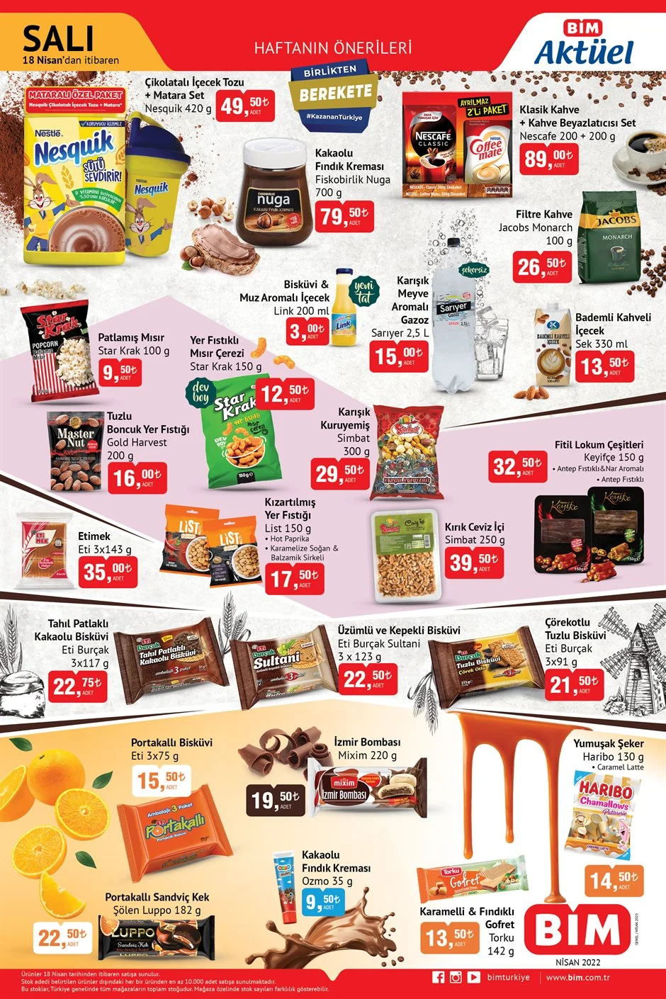 Bayram sofranız şenlenecek! Bim de Tereyağı 1 kg 169 TL, Kavurma 35.50, Piliç salam 32 TL