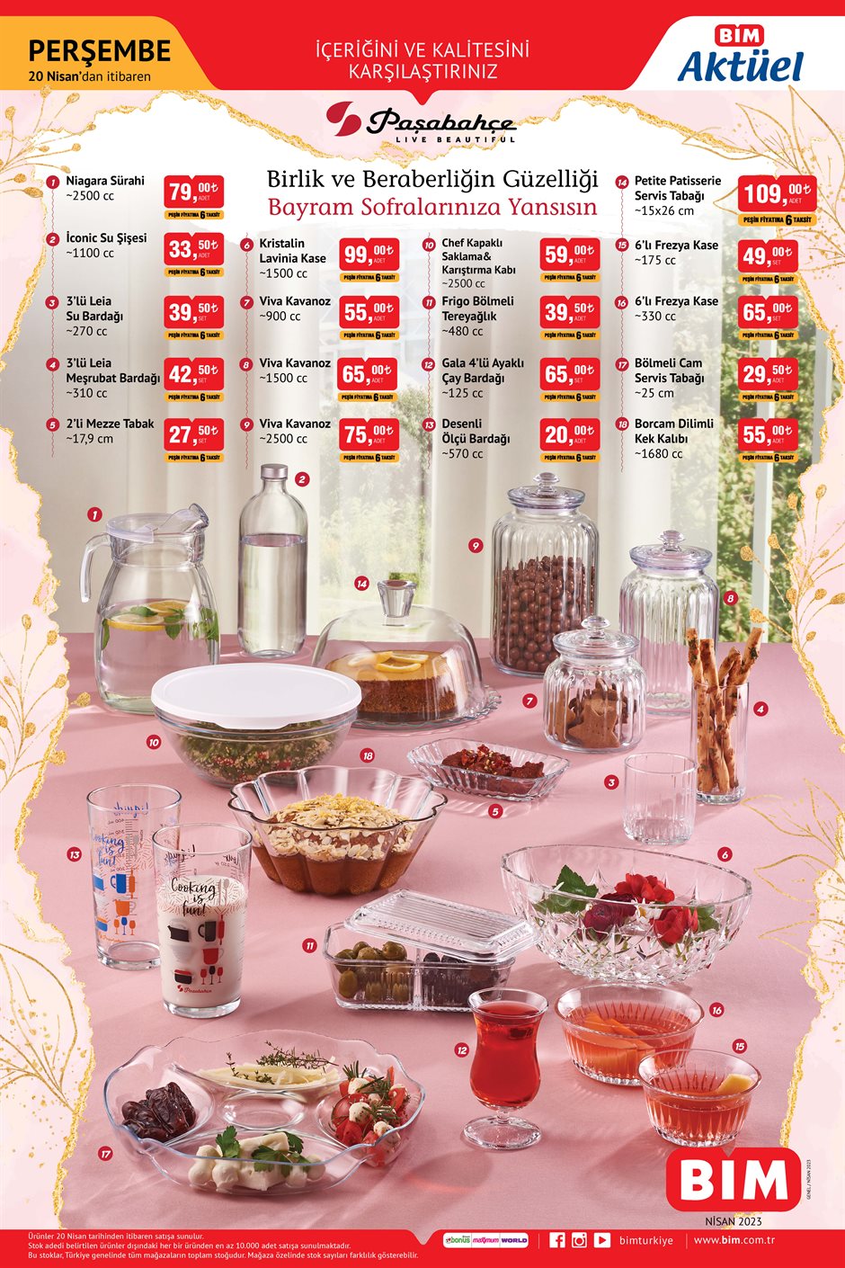 BİM’de yüzlerce üründe bayrama özel indirimler! Derin çelik tencere 260 TL, kavurma sacı 179 TL, yuvarlak tencere 27,50 