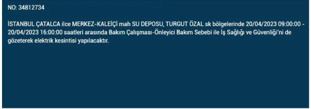 İstanbullular hemen bakın! Yarın elektrikleriniz gidecek! 20 Nisan 2023 elektrik kesintisi olacak ilçeler!