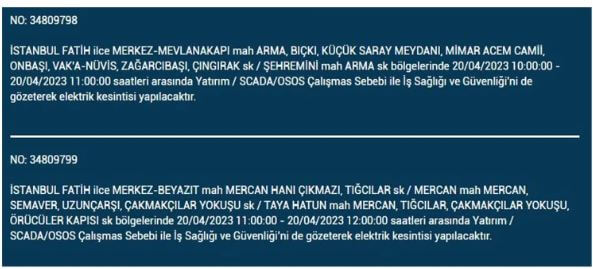 İstanbullular hemen bakın! Yarın elektrikleriniz gidecek! 20 Nisan 2023 elektrik kesintisi olacak ilçeler!