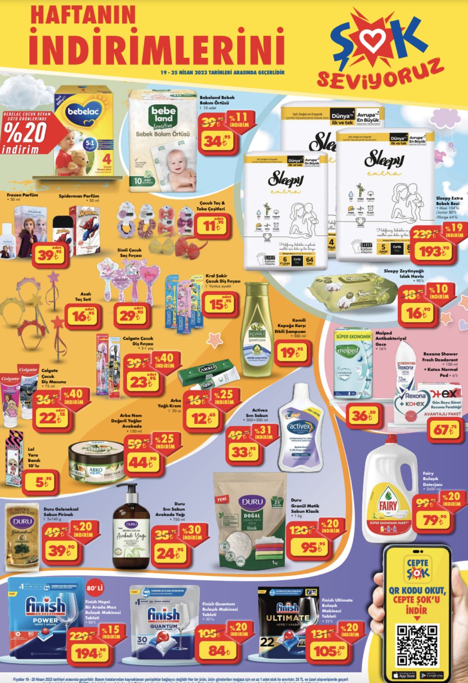 Annelere müjde! ŞOK’ta bebek bakım örtüsü 35 TL’ye, bebek bezi 194 TL’ye, ıslak havlu 17 TL’ye düştü!