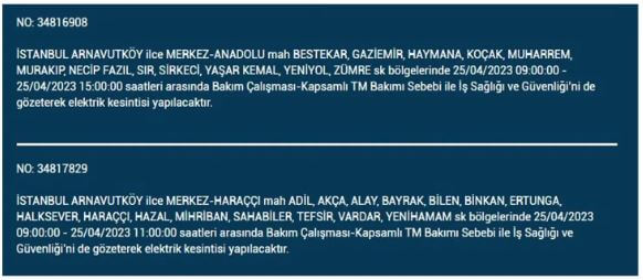 İstanbullular elektriksiz kalacak! Nerede elektrikler kesilecek? 25 Nisan 2023 elektrik kesintisi olacak ilçeler!