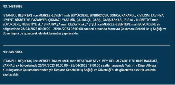 İstanbullular elektriksiz kalacak! Nerede elektrikler kesilecek? 25 Nisan 2023 elektrik kesintisi olacak ilçeler!