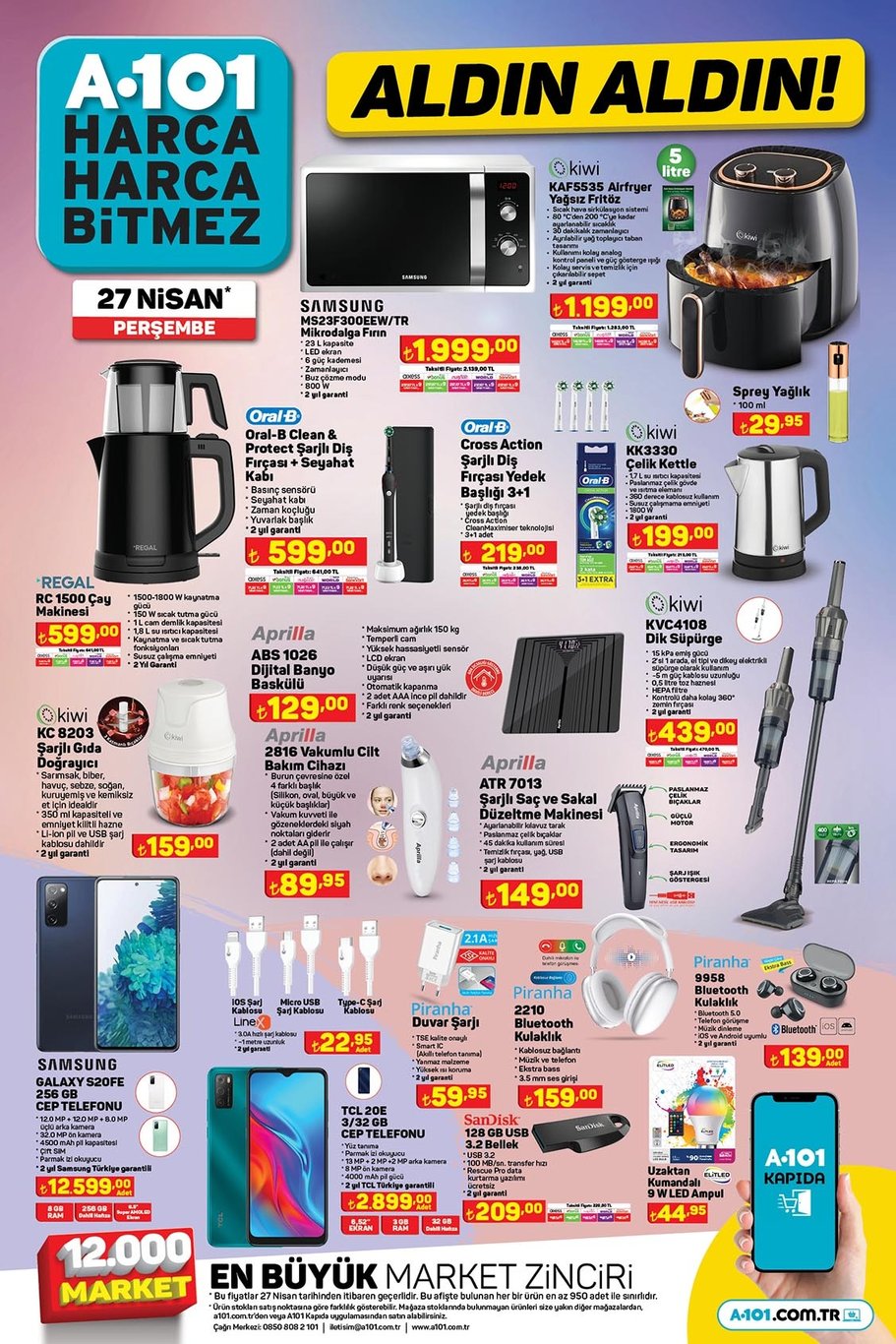 A101 de termosifon 2700 TL’ye, su arıtma cihazı 2 bin TL’ye, şarjlı gıda doğrayıcı 180 TL’ye düştü!