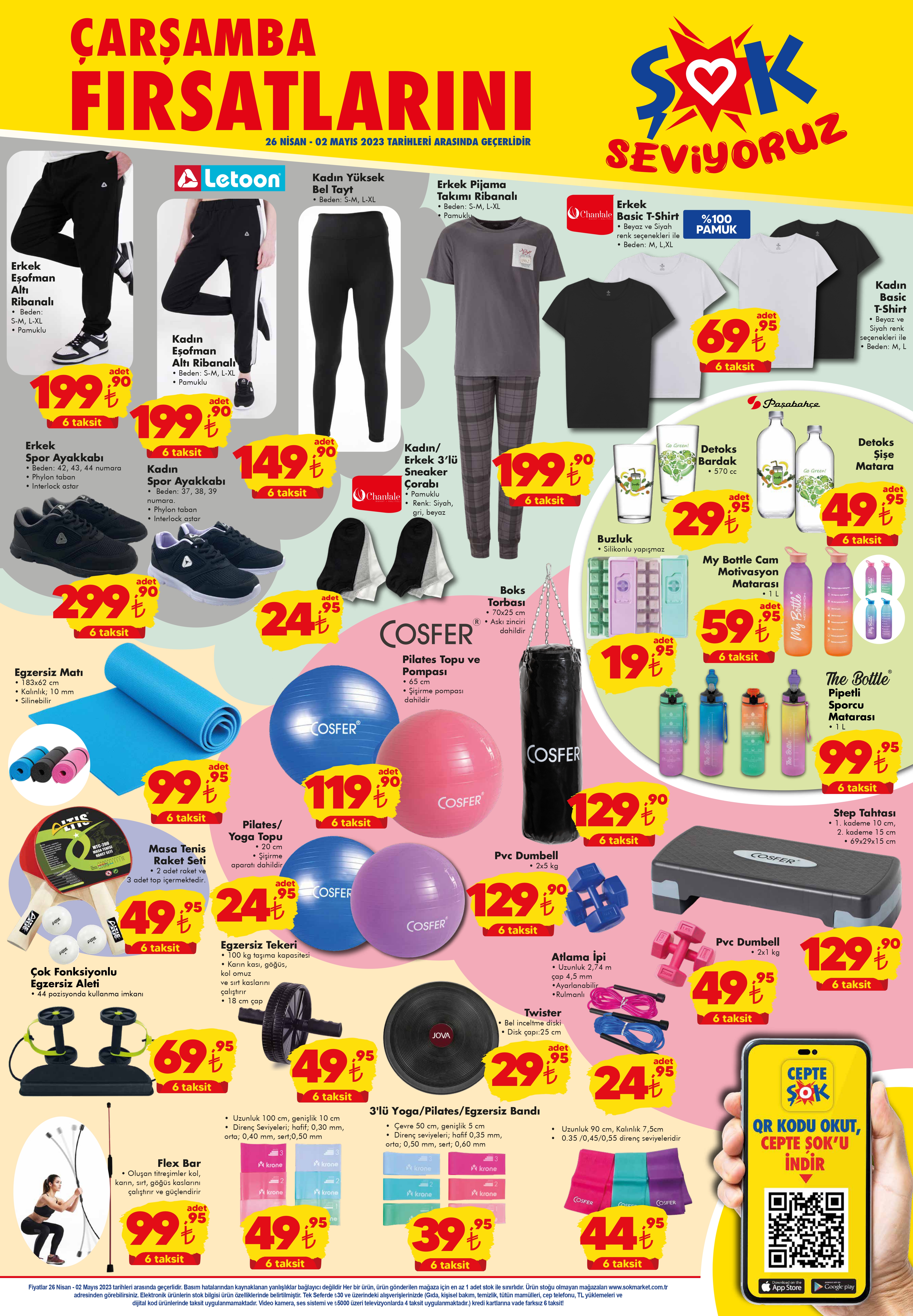 Spor yapanlara müjde! ŞOK’ta pilates topu 120 TL’ye, sporcu matarası 100 TL’ye, egzersiz matı 100 TL’ye düştü!