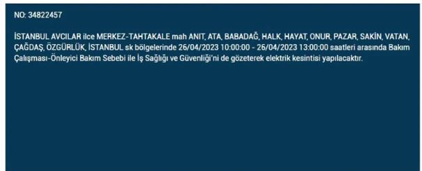 İstanbullular elektriksiz kalacak! Nerede elektrikler kesilecek? 26 Nisan 2023 elektrik kesintisi olacak ilçeler!