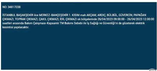 İstanbullular elektriksiz kalacak! Nerede elektrikler kesilecek? 26 Nisan 2023 elektrik kesintisi olacak ilçeler!