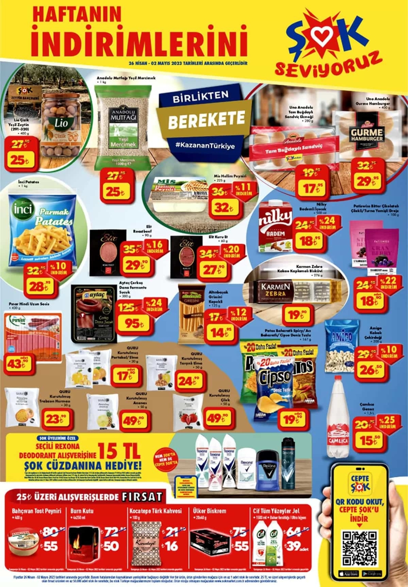 ŞOK’ta temizlik ürünlerinde büyük indirim! Domestos 53,50 TL, kireç önleyici 37,45 TL, bulaşık makinesi tableti 200 TL..