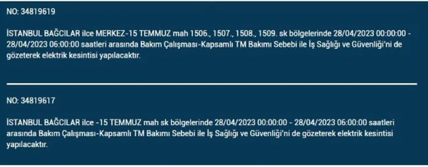 İstanbullular elektriksiz kalacak! Nerede elektrikler kesilecek? 28 Nisan 2023 elektrik kesintisi olacak ilçeler!