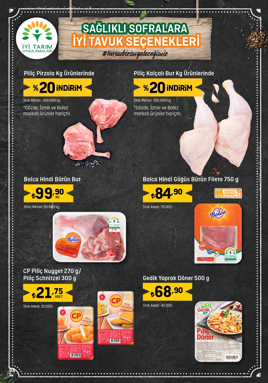 En iyi fiyat Migros’ta! Dana fırınlık kaburga 276 TL, dana ızgaralık ciğer 200 TL, hindi bütün but 100 TL...