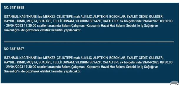 İstanbullular elektriksiz kalacak! Nerede elektrikler kesilecek? 29 Nisan 2023 elektrik kesintisi olacak ilçeler!