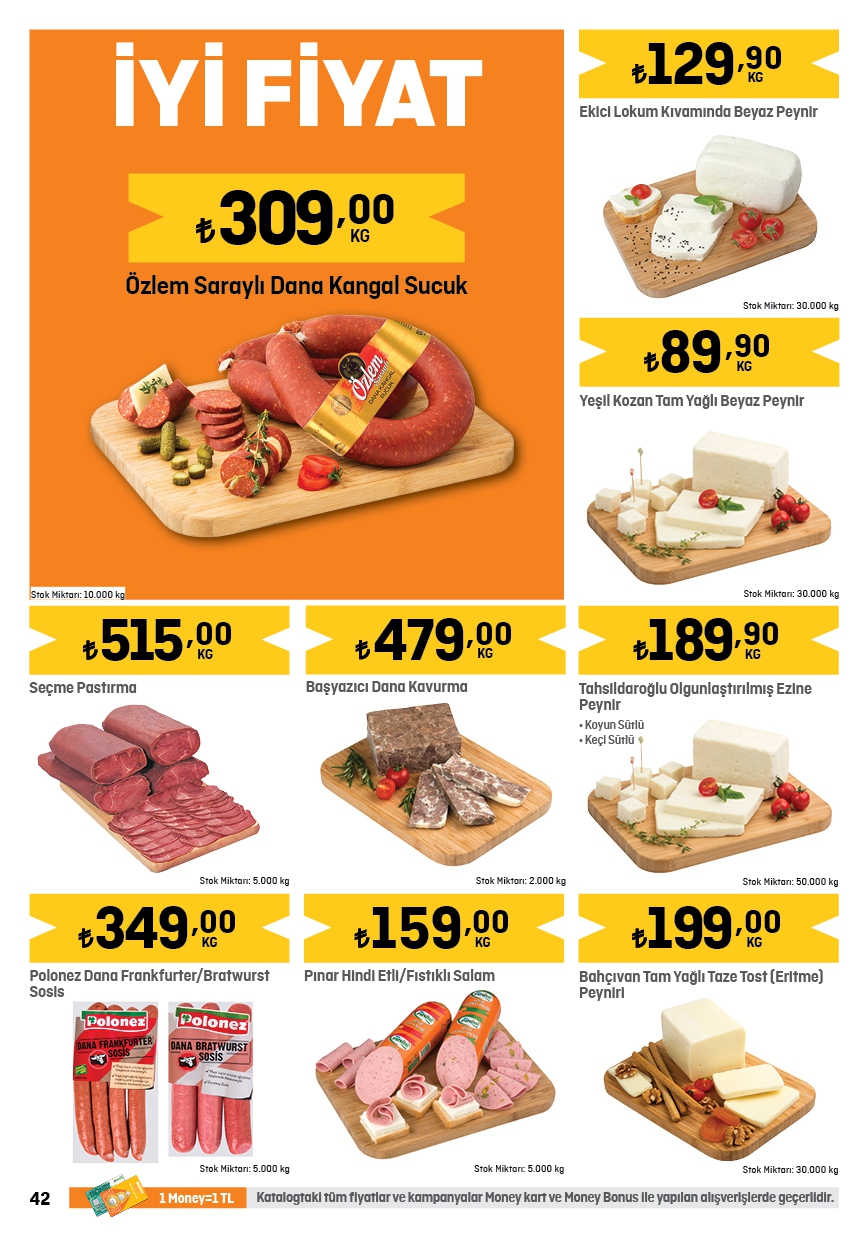 Migros’ta dana kangal sucuk 309 TL’ye, gurme klasik peynir 110 TL’ye, tam yağlı tulum peyniri 72, 50 TL’ye düştü!