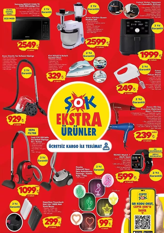 Kuyruk oluşturacak katalok yayınladı! Şok ta Buharlı Seyahat Ütüsü 329 TL, Fırın 2.549 TL ye düştü