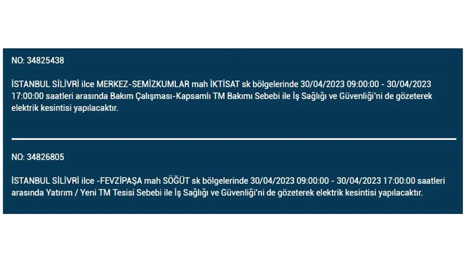 İstanbullular elektriksiz kalacak! Nerede elektrikler kesilecek? 30 Nisan 2023 elektrik kesintisi olacak ilçeler!