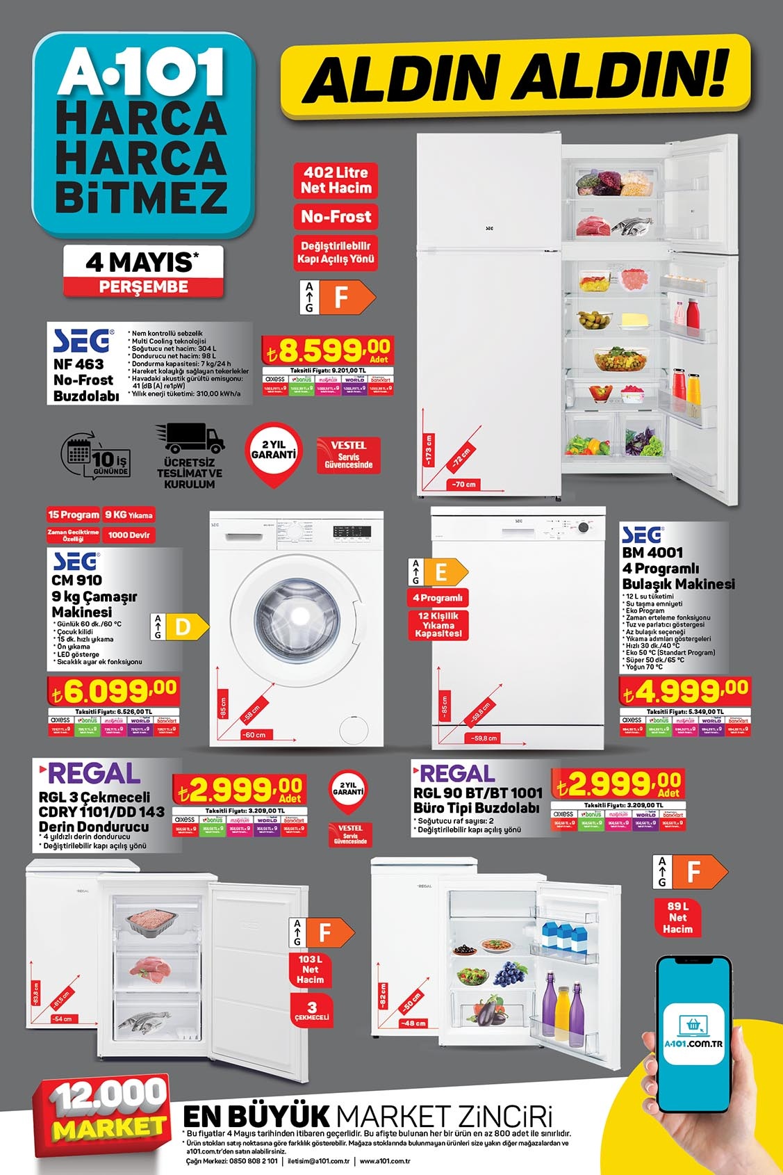 A101’de yüzlerce indirim bir güne sığdı! Airfryer 1800 TL, dikiş makinesi 3300 TL, elektrikli süpürge 2100 TL...