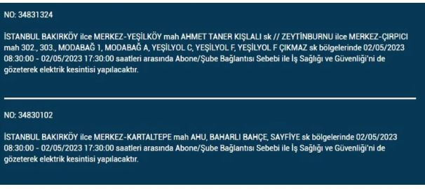 Elektrik kesintisi olacak! Nerede elektrikler kesilecek? 2 Mayıs 2023 elektrik kesintisi olacak ilçeler!