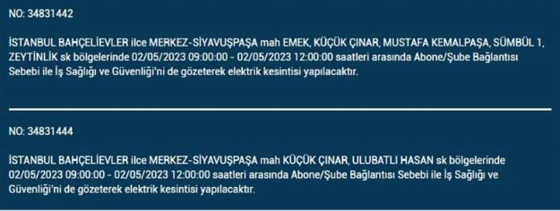 Elektrik kesintisi olacak! Nerede elektrikler kesilecek? 2 Mayıs 2023 elektrik kesintisi olacak ilçeler!