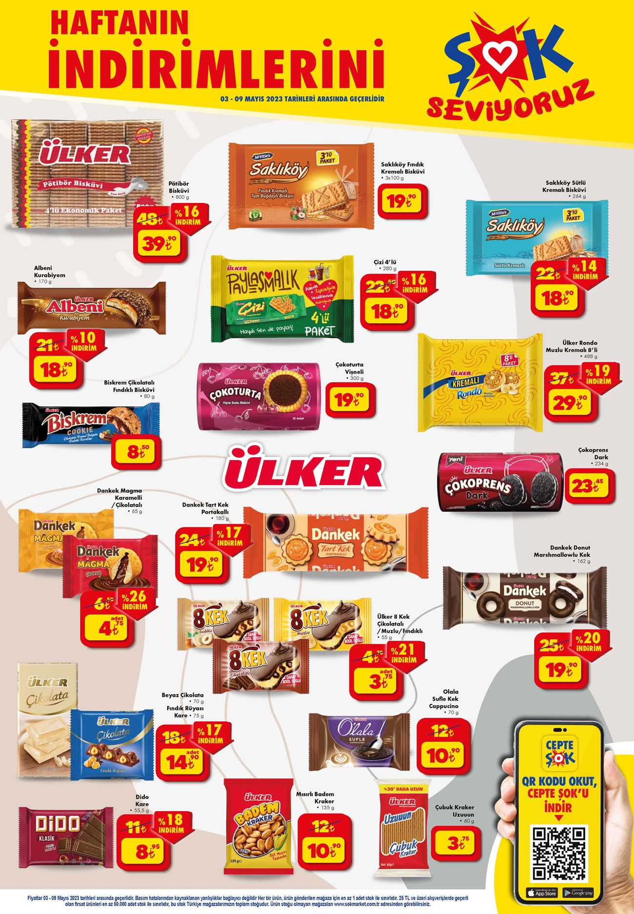 ŞOK Market 3 Mayıs kataloğunu yayımladı! Alo, Ariel, OMO, Tursil doz deterjanına yüzde 20 indirim!