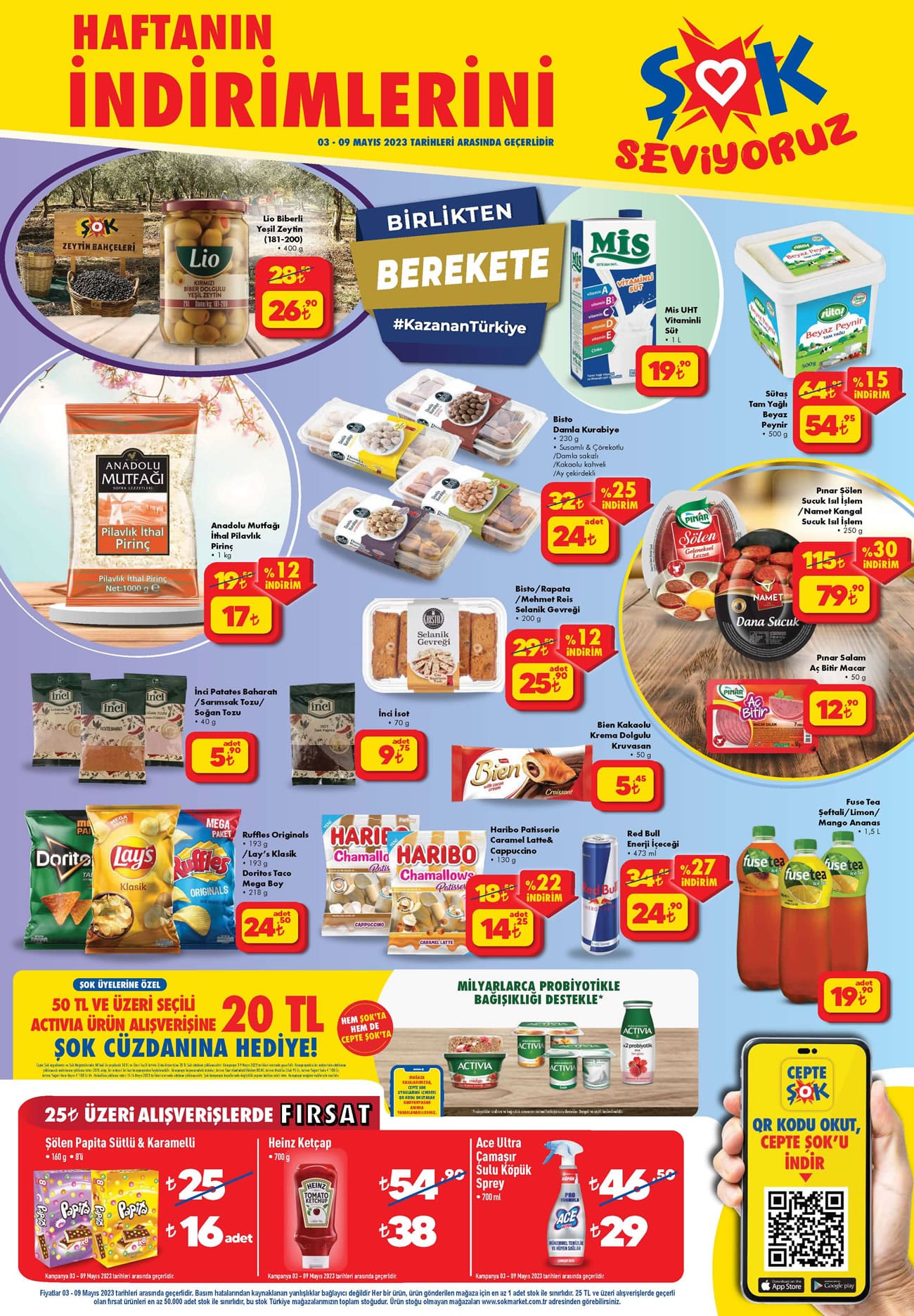 ŞOK Market 3 Mayıs kataloğunu yayımladı! Alo, Ariel, OMO, Tursil doz deterjanına yüzde 20 indirim!