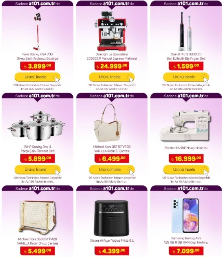 A101 de Kablosuz Süpürge 3.899, Blender Seti 799 TL ye düştü! Anneler gününe özel kampanyayı kaçırmayın