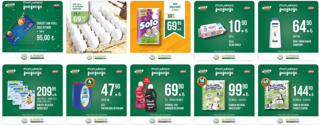 Tarım Kredi yeni ay kataloğunu yayımladı! İndirimler peş peşe geldi! 5 kg Persil 99 TL, 1 kg küp şeker 24 TL ye düştü!