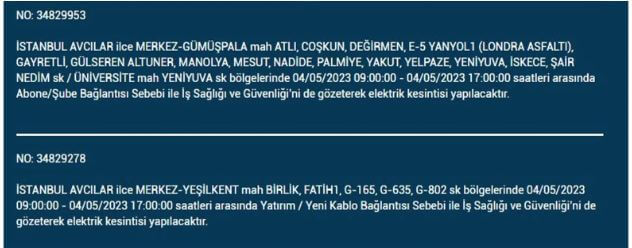 Elektrikleriniz gidecek! Nerede elektrikler kesilecek? 4 Mayıs 2023 elektrik kesintisi olacak ilçeler!