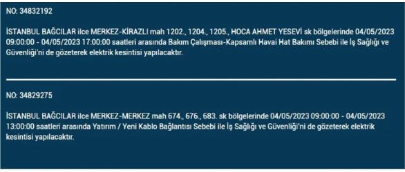 Elektrikleriniz gidecek! Nerede elektrikler kesilecek? 4 Mayıs 2023 elektrik kesintisi olacak ilçeler!