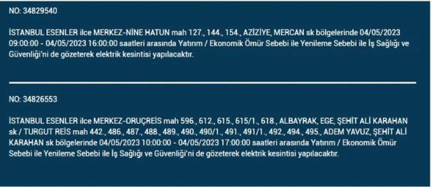 Elektrikleriniz gidecek! Nerede elektrikler kesilecek? 4 Mayıs 2023 elektrik kesintisi olacak ilçeler!