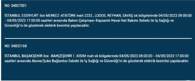 Elektrikleriniz gidecek! Nerede elektrikler kesilecek? 4 Mayıs 2023 elektrik kesintisi olacak ilçeler!