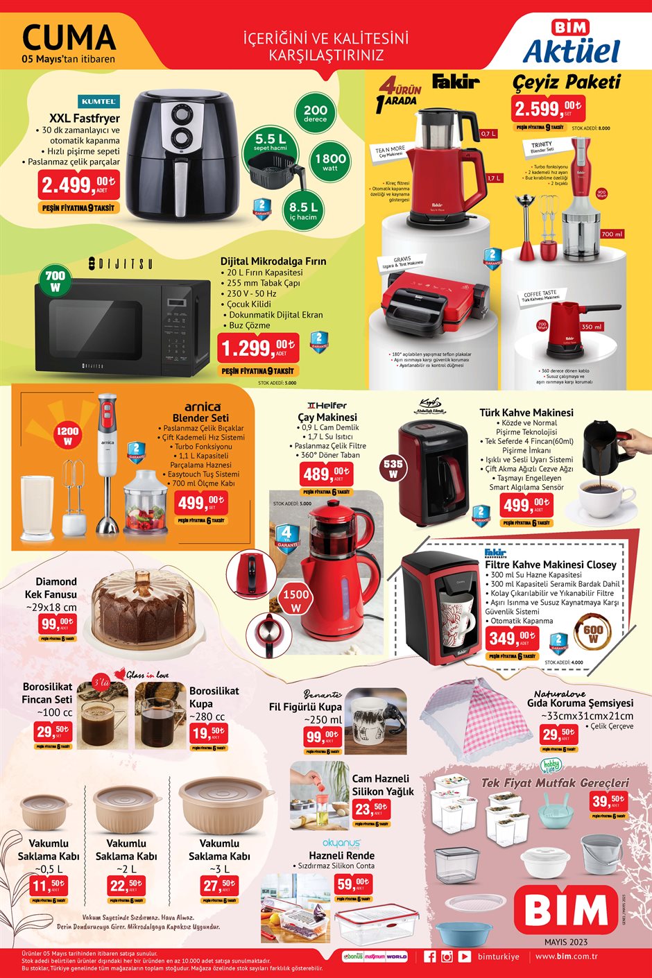 BİM’de iğneden ipliğe indirim var! Bornoz 270 TL’ye, masa örtüsü 110 TL’ye buharlı temizleme makinesi 300 TL’ye düştü!