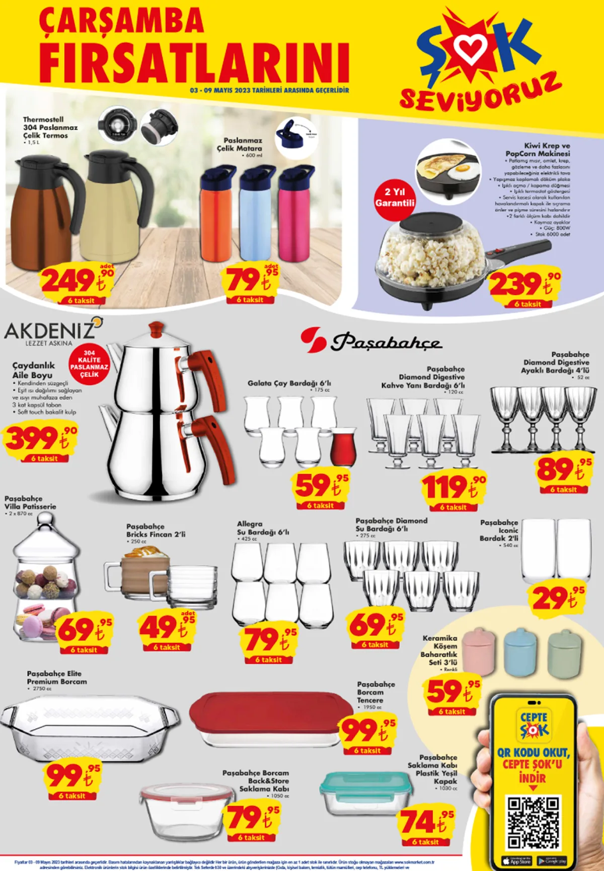 Şok markette Çelik termos 249.90, popcorn makinesi 239.90 TL ye düştü! Bu fırsat kaçmaz!