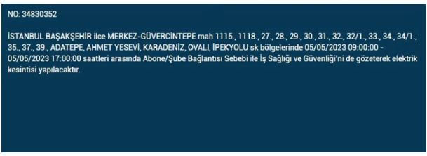 İstanbul’da yarın elektrik kesintisi yaşanacak mı? 5 Mayıs 2023 elektrik kesintisi olacak ilçeler!