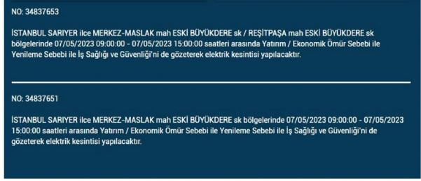 Elektrik kesintisi yarın olacak mı? İstanbul da elektrik kesintisi! 7 Mayıs 2023 elektrik kesintisi olacak ilçeler!