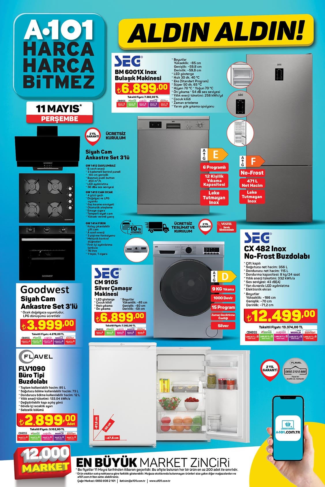 A101’de mikser 1300 TL’ye, çay makinesi 580 TL’ye, kablosuz hoparlör 140’ye düştü!