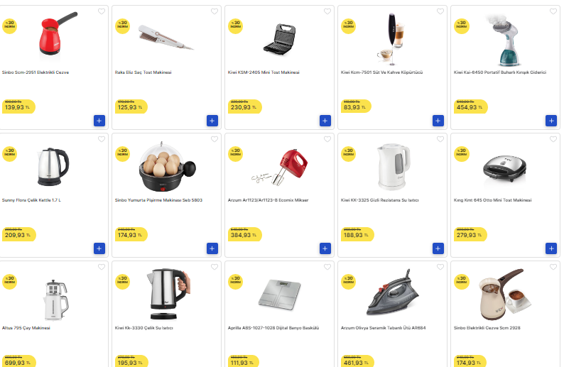 Çeyiz düzenler müjde! Elektrikli küçük ev aletleri ve kişisel bakım ürünlerine yüzde 30 indirim!