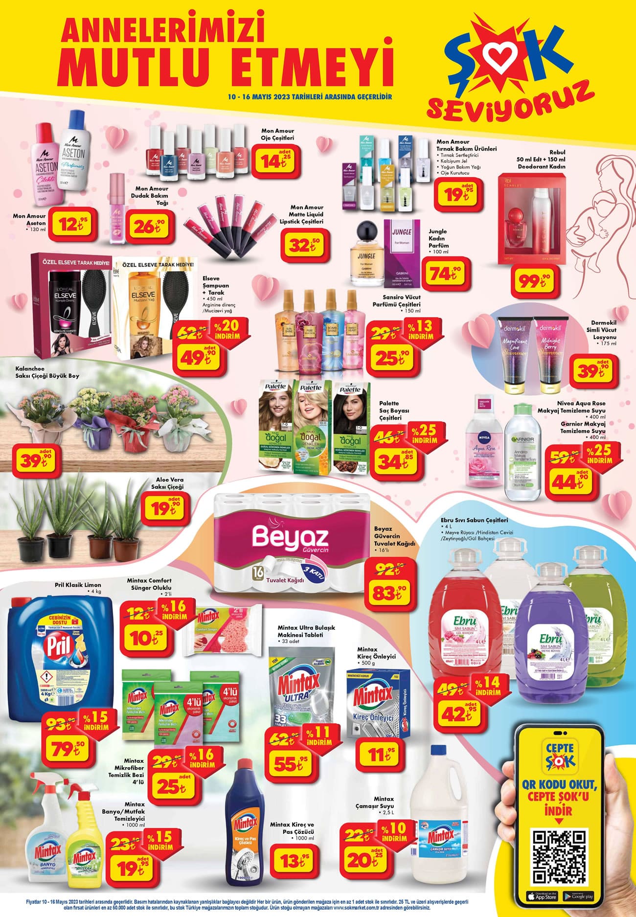 ŞOK Market te yüzde 30 a varan indirim! Salça 29 TL, 16 lı tuvalet kağıdı 83 TL ye düştü!