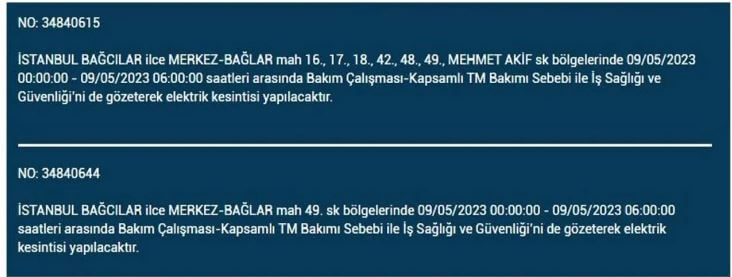 BEDAŞ duyurdu! İstanbul da elektrik kesintisi bugün ne kadar sürecek? 9 Mayıs Salı elektrik kesintisi yaşanacak ilçeler!
