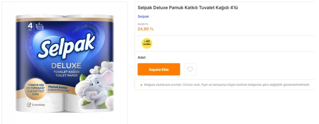 Carrefour da tuvalet kağıdı fiyatları dip yaptı! Tuvalet Kağıdı fiyatları 24 TL ye düştü